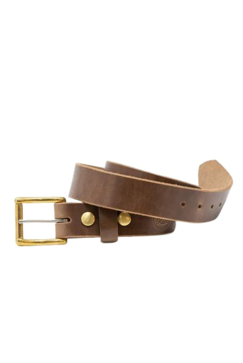 Solid Brass & Stainless Steel Roller Buckle Belts - Whiskey Leatherworks - Archery Close