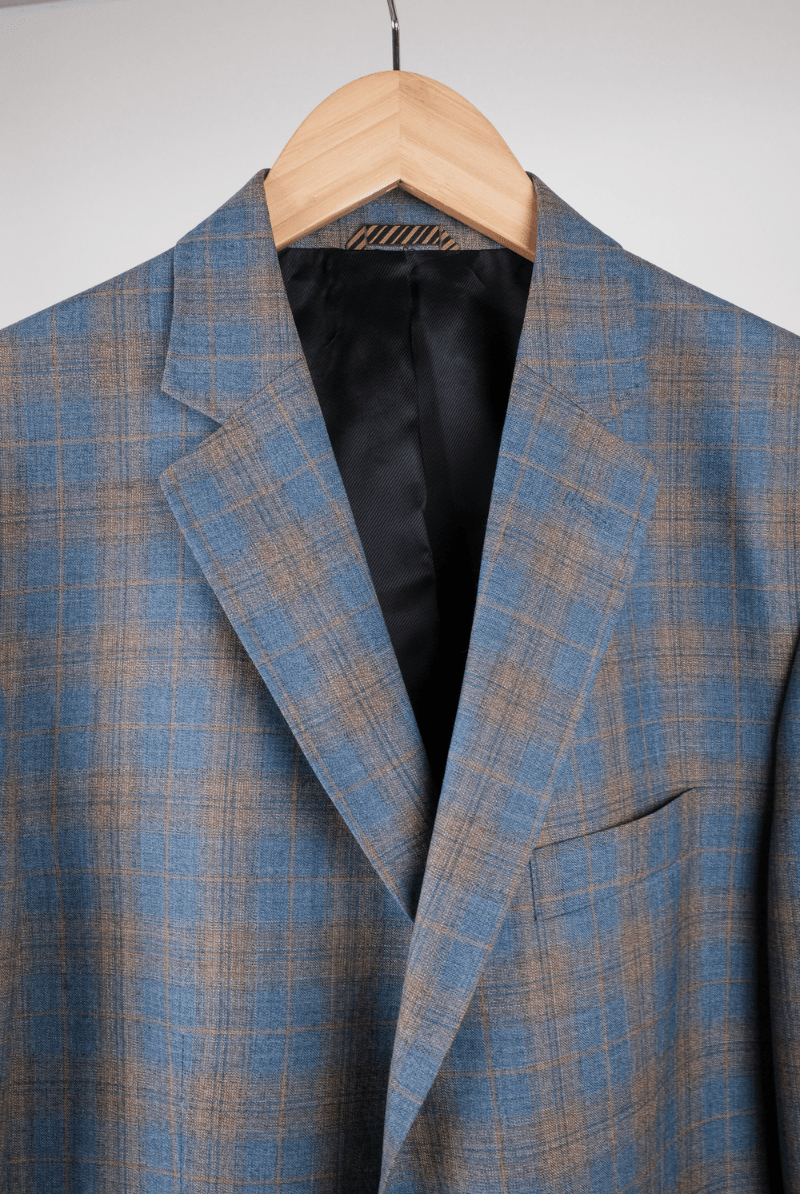 Sport Coat in Blue/Tan - Billy Reid - Archery Close