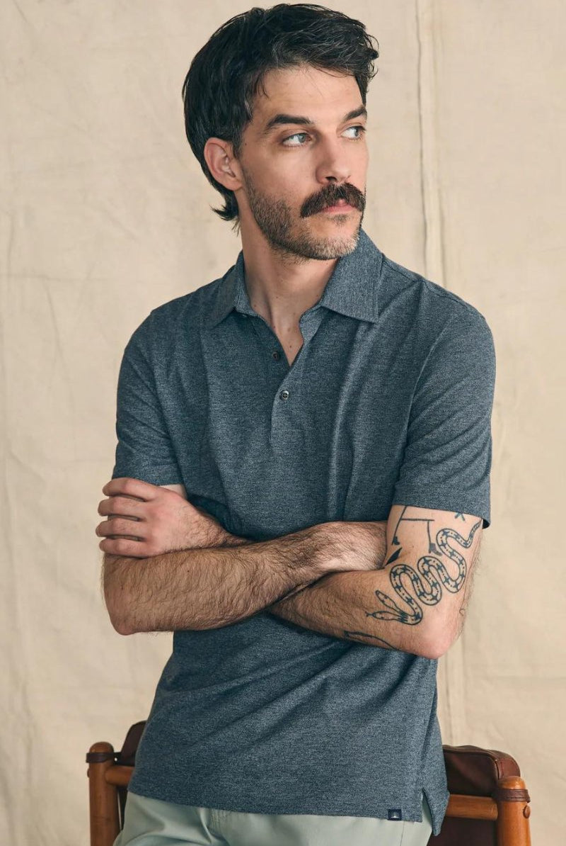 SS Movement Pique Polo - Faherty Brand - Archery Close