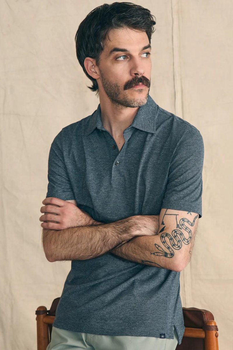 SS Movement Pique Polo - Faherty Brand - Archery Close