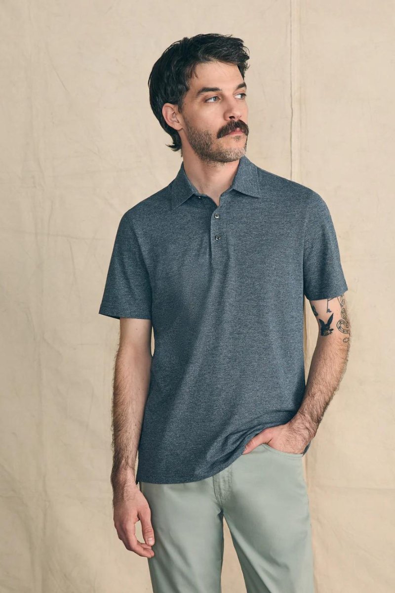 SS Movement Pique Polo - Faherty Brand - Archery Close