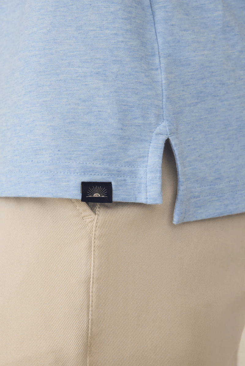 SS Movement Polo in Cardiff Blue Heather - Faherty Brand - Archery Close