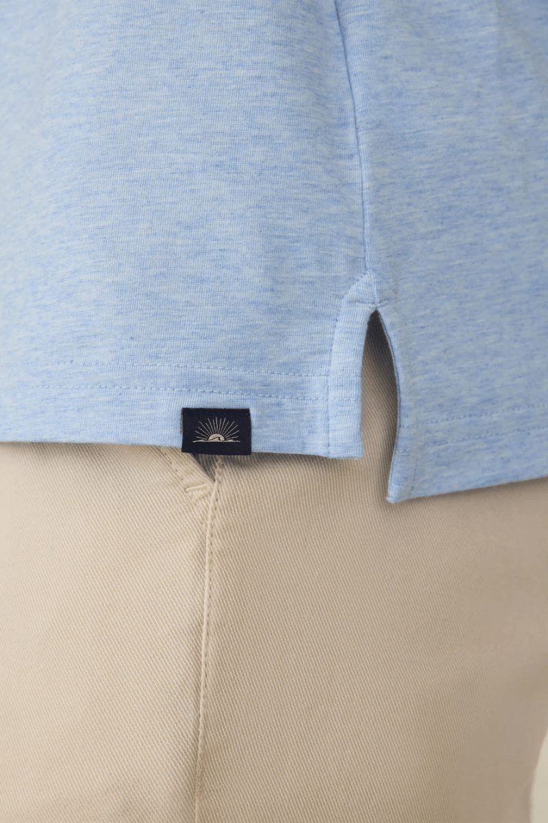 SS Movement Polo in Cardiff Blue Heather - Faherty Brand - Archery Close