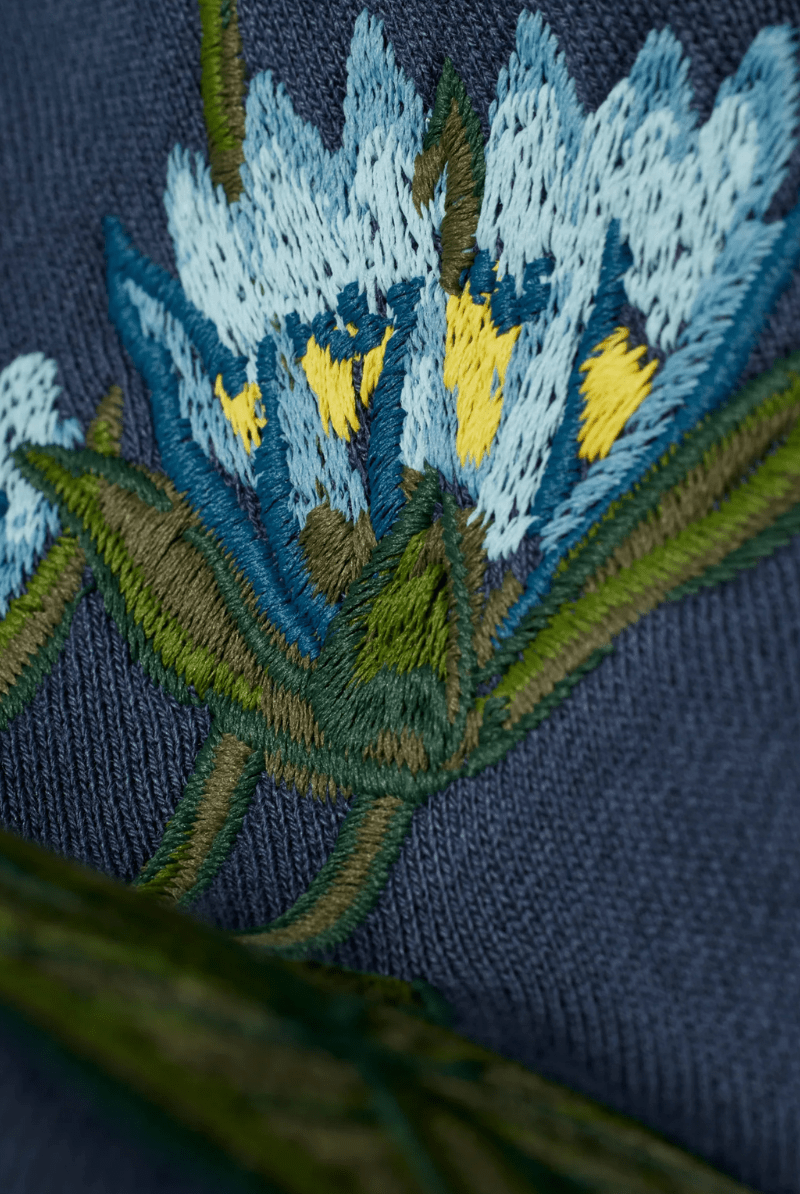 Steel Blue 'Floral' Embroidery Sweatshirt - Paul Smith - Archery Close