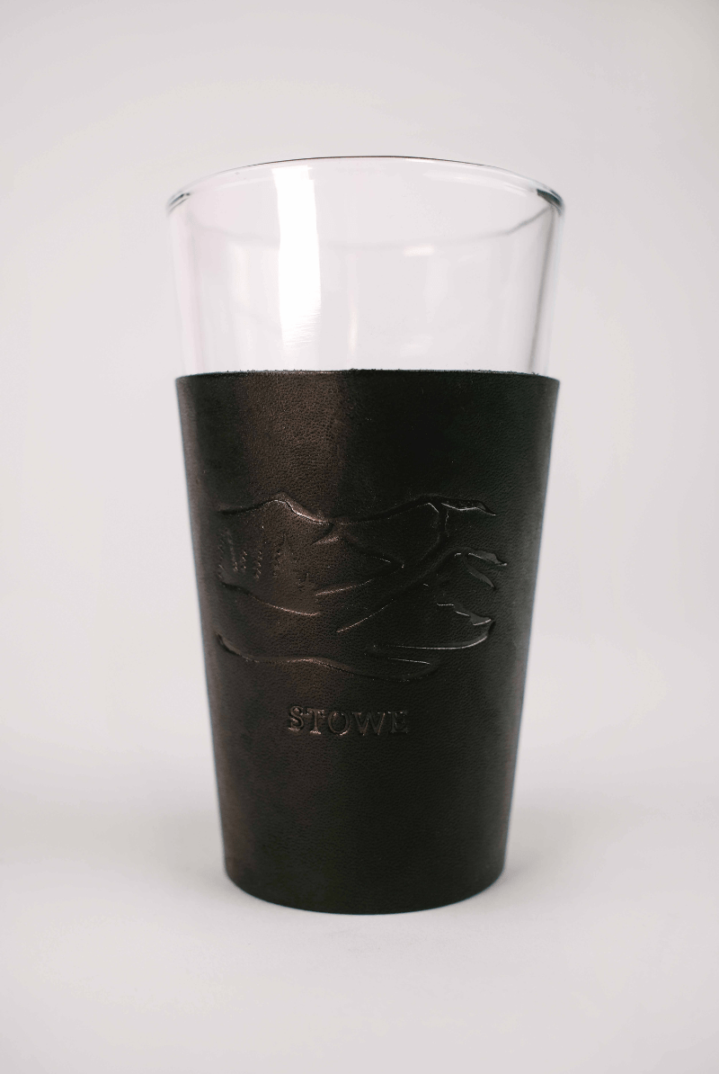 Stowe Leather Pint Glass - Whiskey Leatherworks - Archery Close