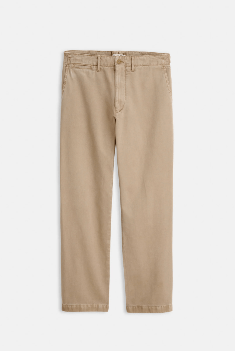 Straight Leg Pant in Vintage Wash Chino - Alex Mill - Archery Close