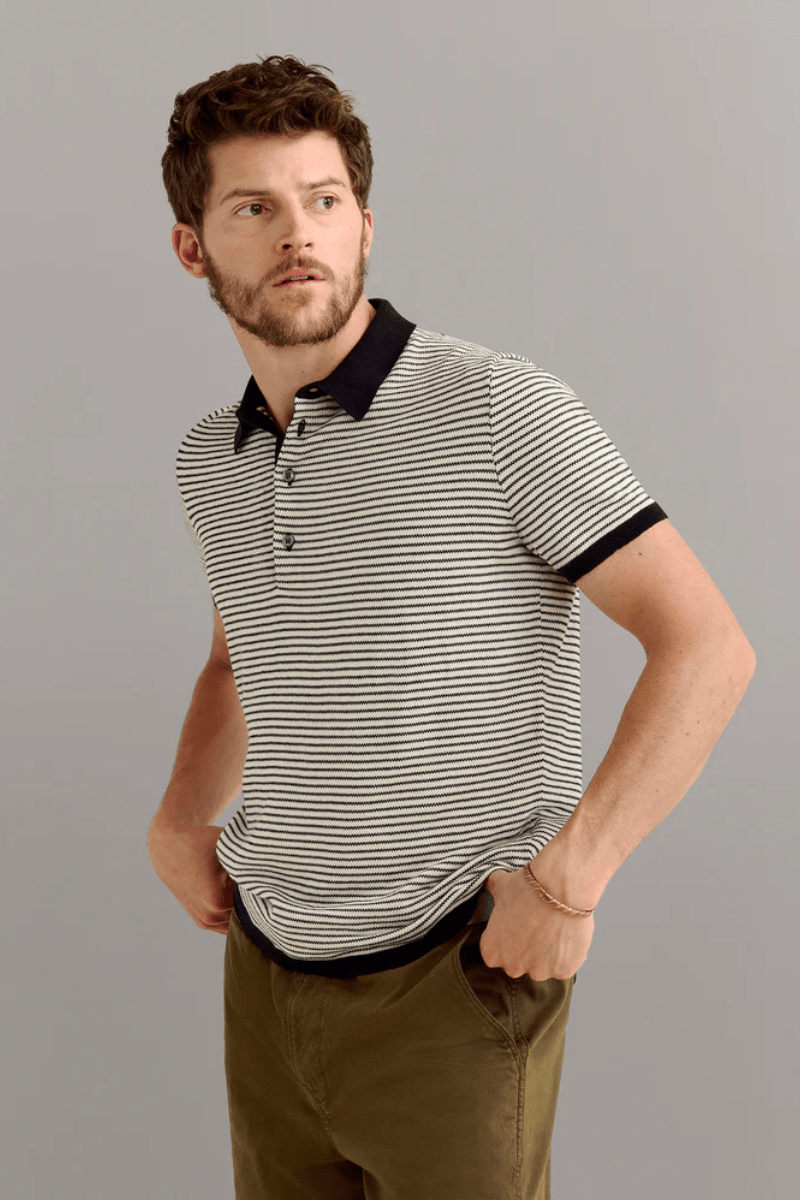 Stripe Sweater Polo - Billy Reid - Archery Close