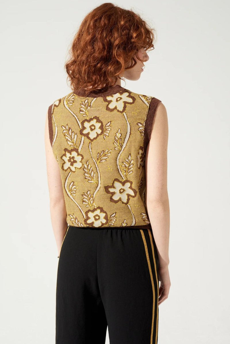 Sweater Vest in Toast - Cotelac - Archery Close