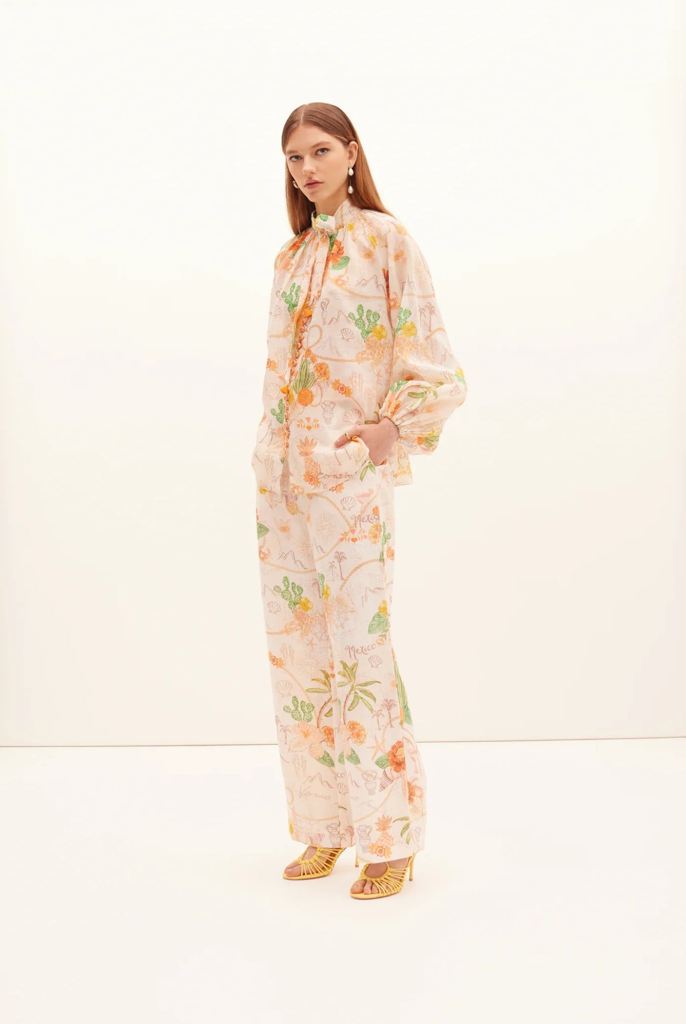 Tacana Tie Buttoned Blouse - Kate Ford - Archery Close