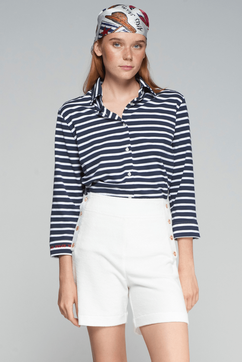 Tea Sweatshirt Short in White - Vilagallo - Archery Close