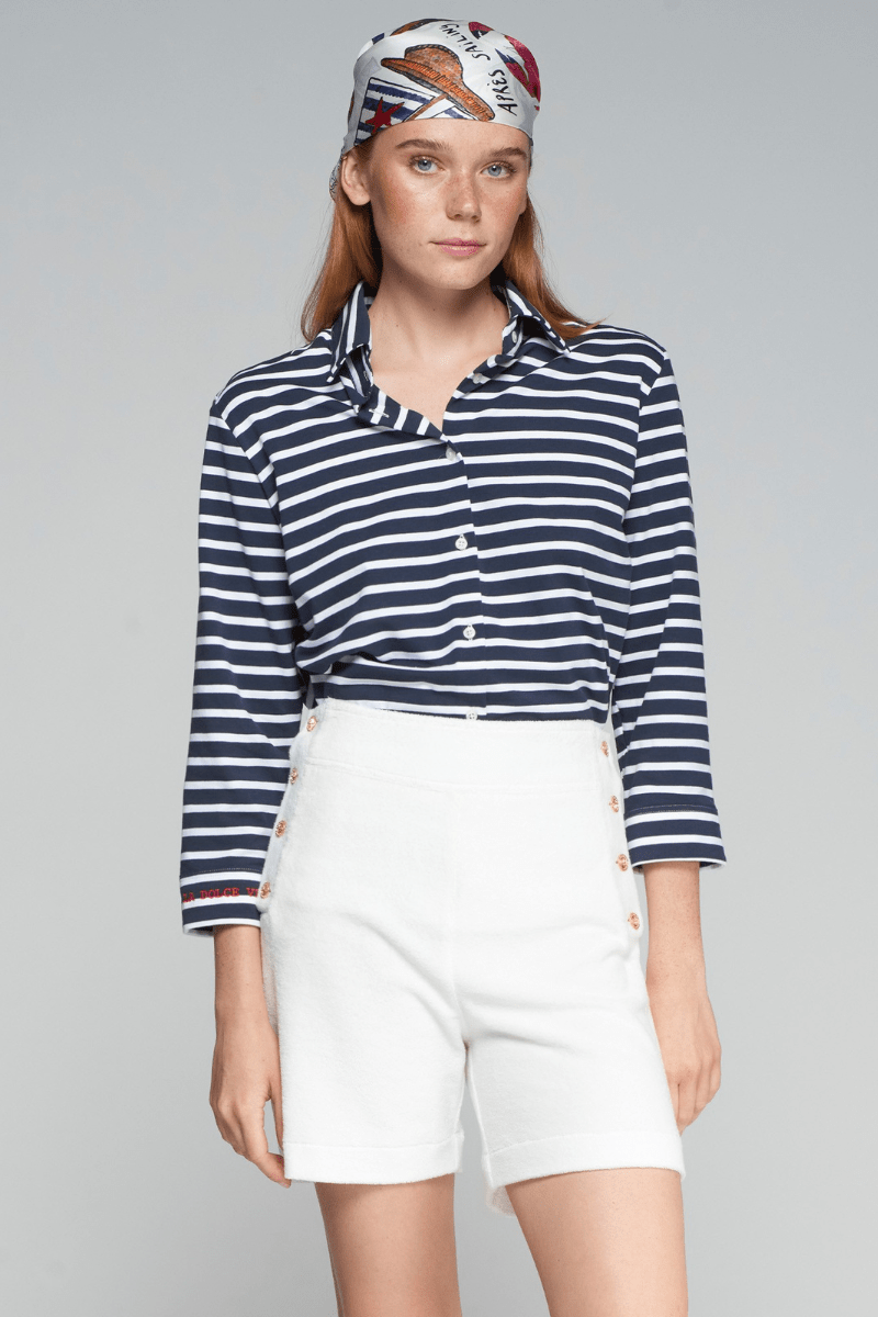 Tea Sweatshirt Short in White - Vilagallo - Archery Close