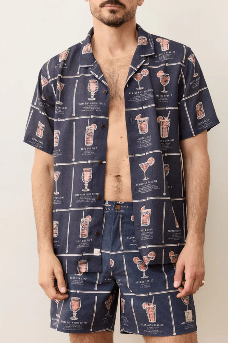 Tencel Linen Resort Shirt - Marine Layer - Archery Close