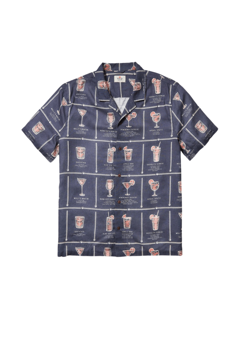 Tencel Linen Resort Shirt - Marine Layer - Archery Close