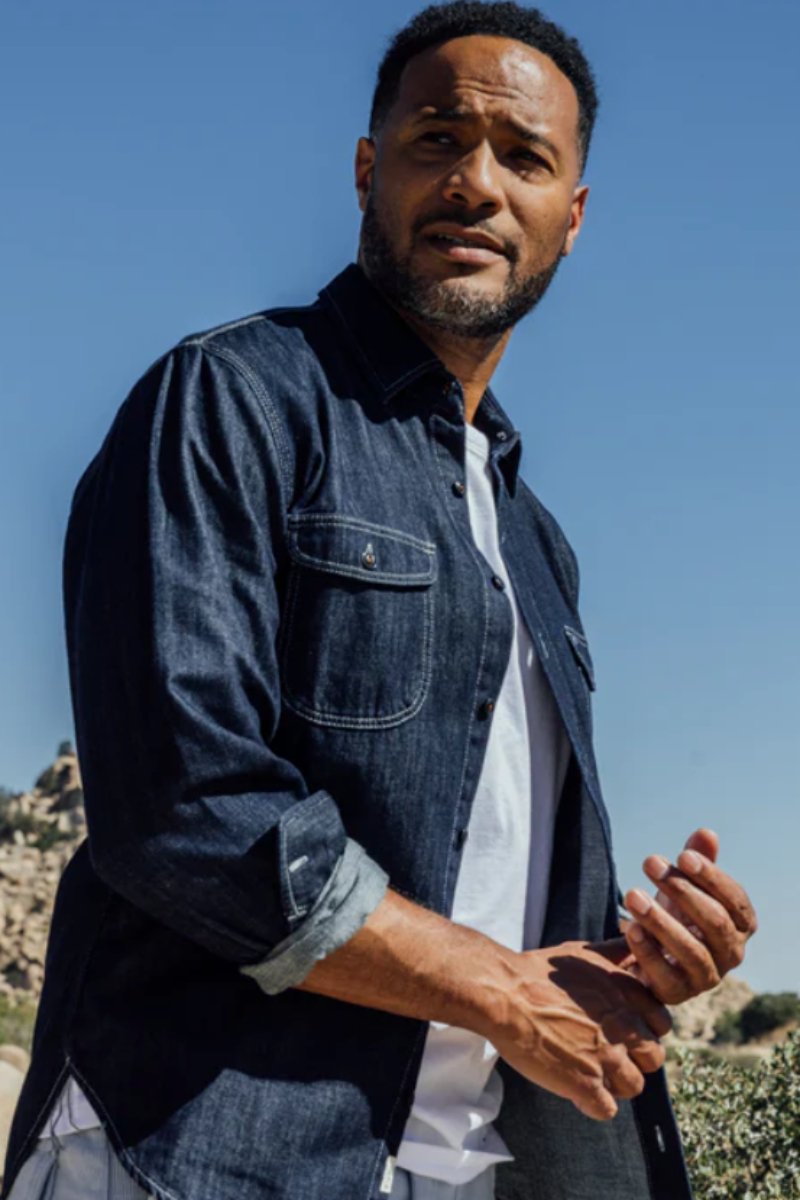 The Brace Shirt - Loose Weave Indigo - Hiroshi Kato - Archery Close