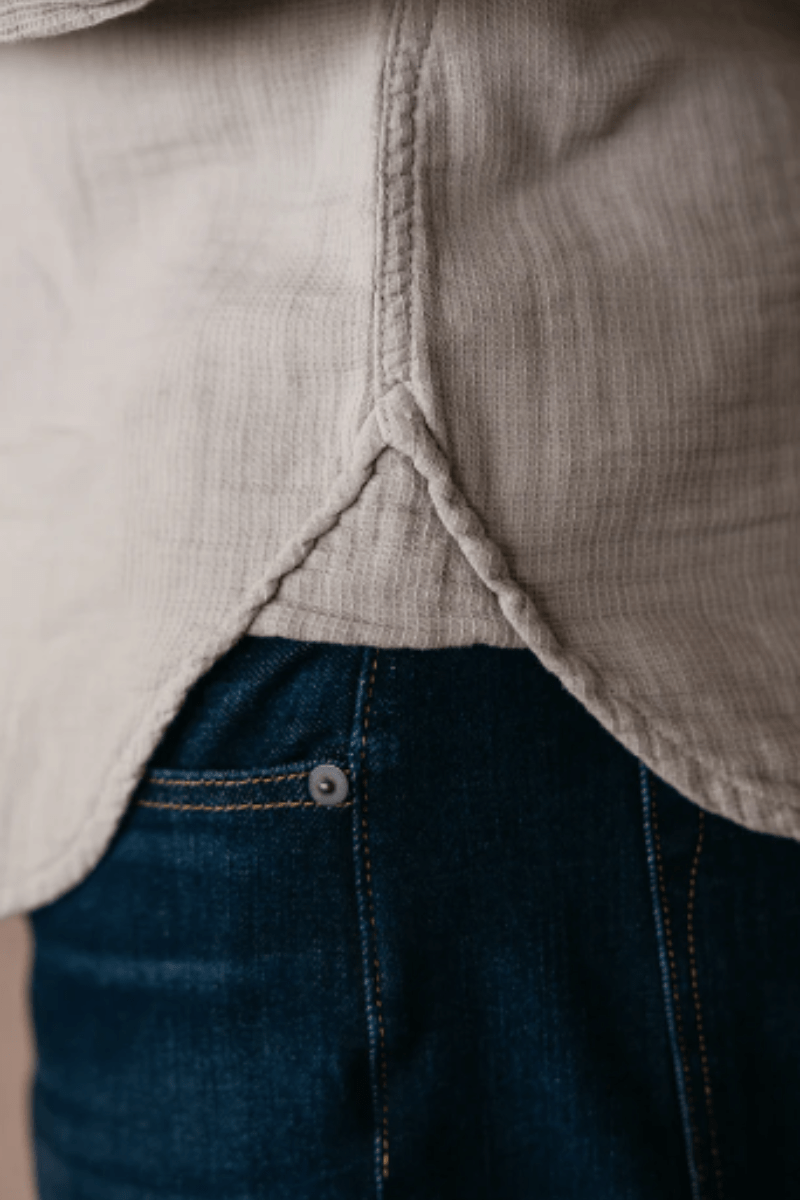 The Ripper Shirt Waffle in Light Gray - Hiroshi Kato - Archery Close