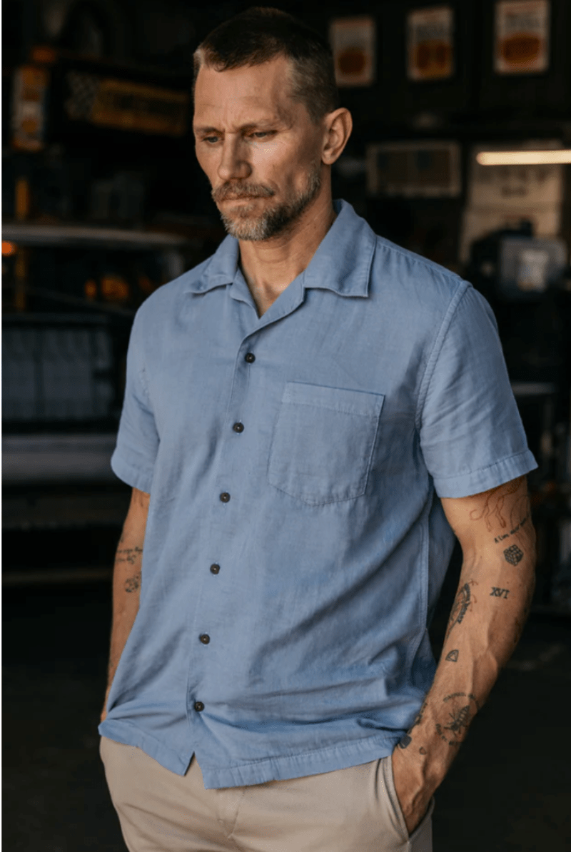 The Wrench Double Gauze in Matte Blue - Hiroshi Kato - Archery Close