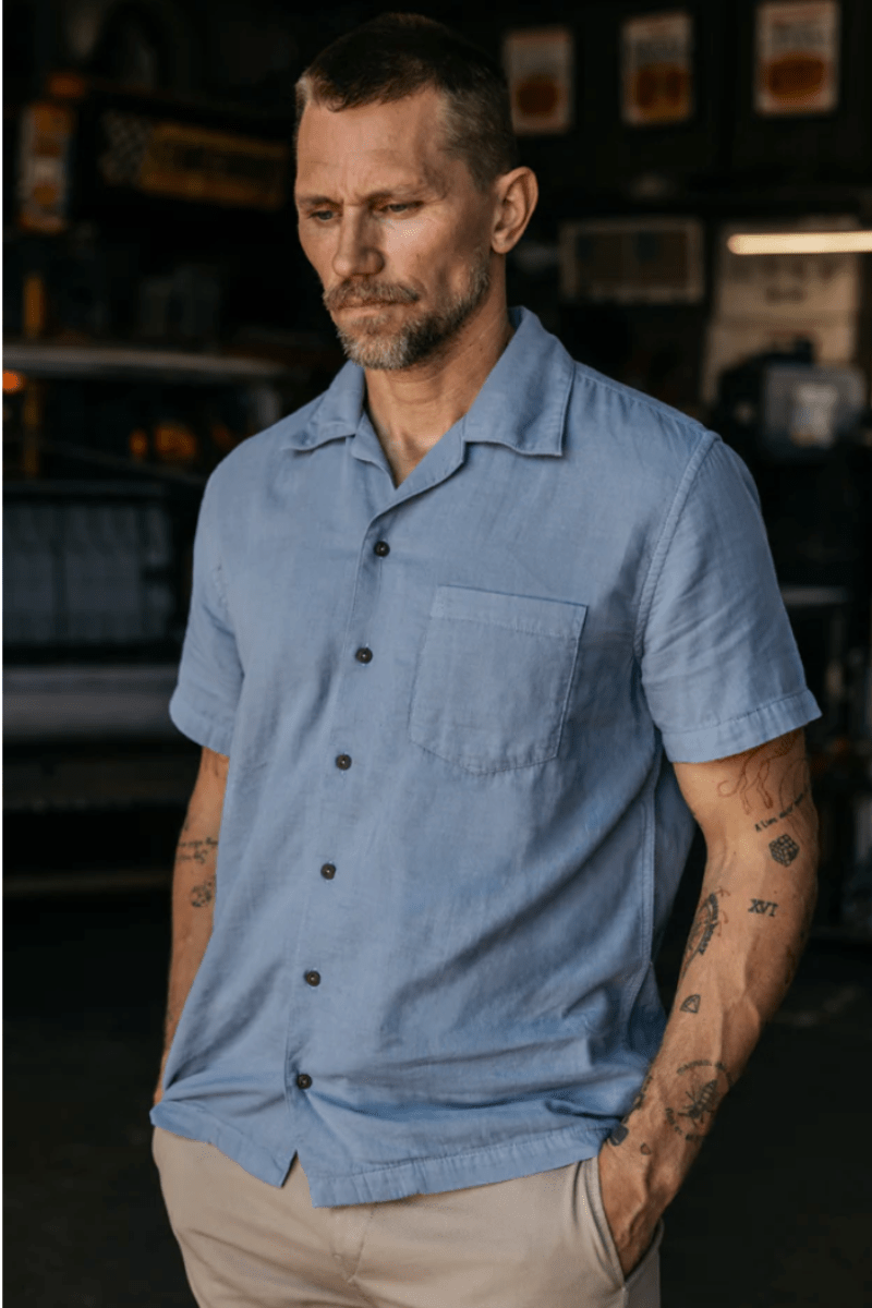 The Wrench Double Gauze in Matte Blue - Hiroshi Kato - Archery Close