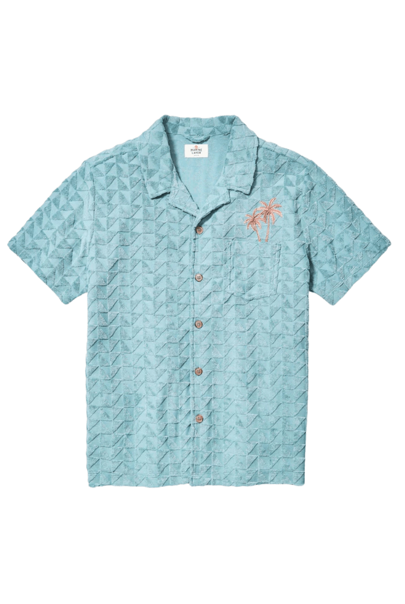 Towel Terry Resort Shirt - Marine Layer - Archery Close