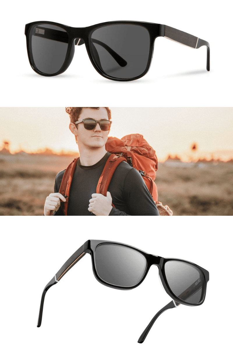Trail - Black Sunglasses - Shwood Eyewear - Archery Close
