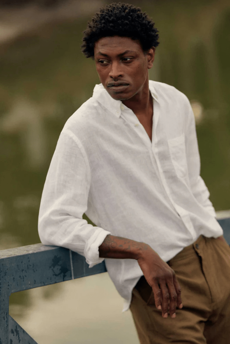 Tuscumbia Linen Shirt Button Down - Billy Reid - Archery Close