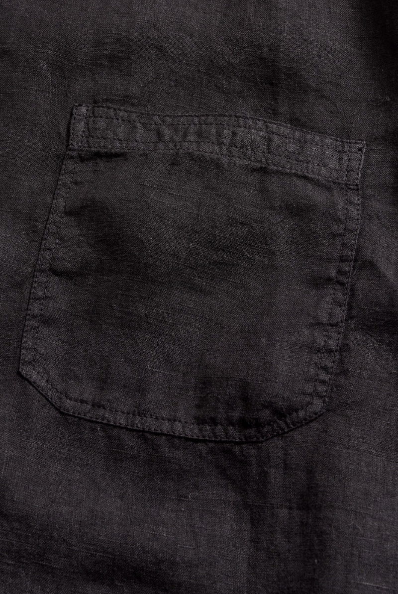 Tuscumbia Linen Shirt in Black - Billy Reid - Archery Close