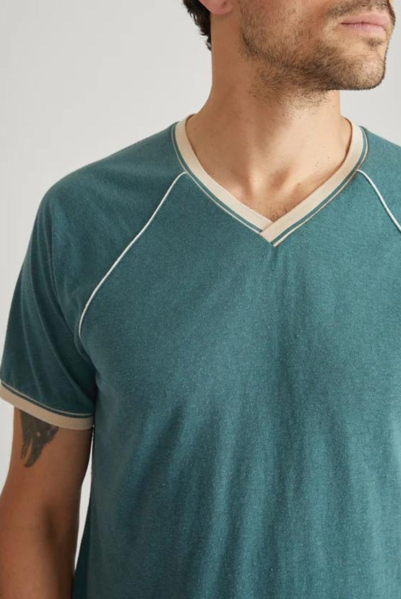 Varsity V - Neck Tee - Mallard Green - Marine Layer - Archery Close