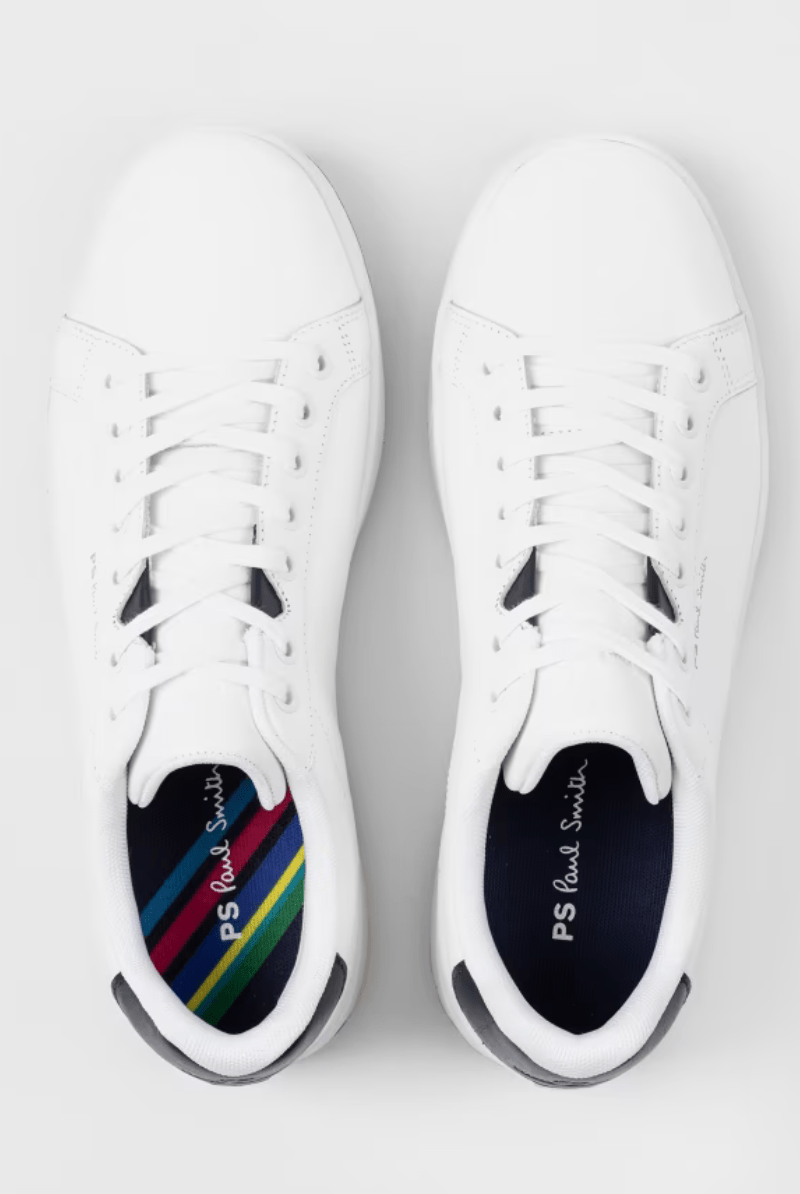 White Leather Albany Sneakers - Paul Smith - Archery Close