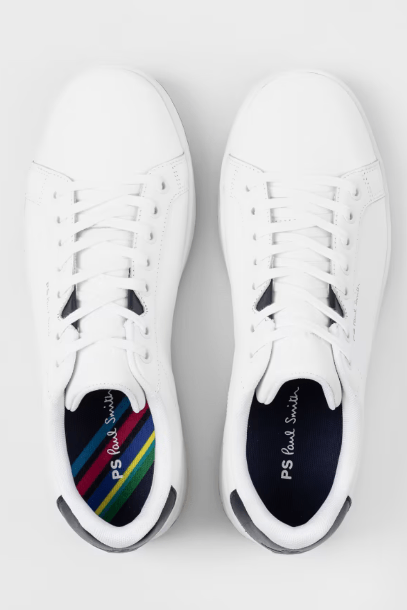 White Leather Albany Sneakers - Paul Smith - Archery Close