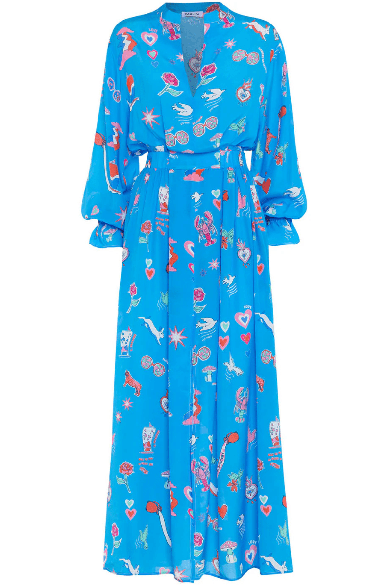 White Rabbit Silk Mary Jane Dress - Paolita - Archery Close