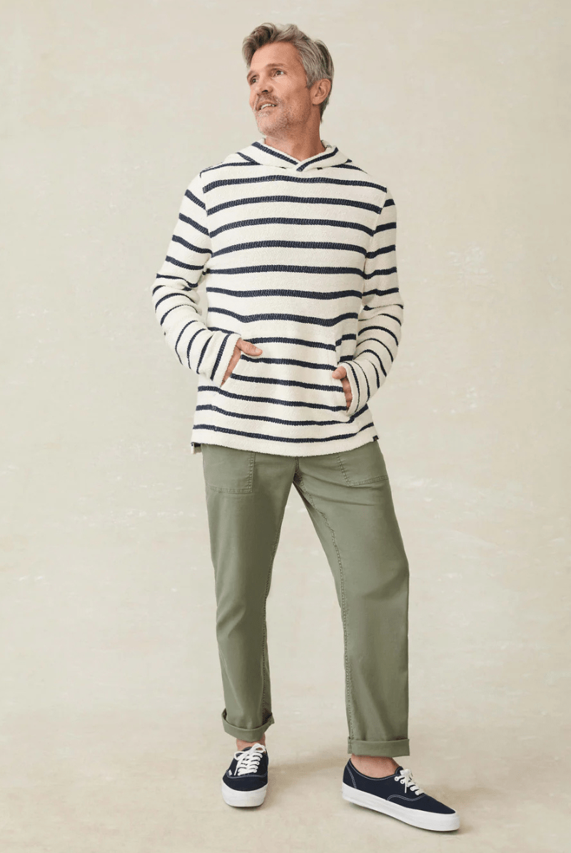 Whitewater Hoodie in Boothbay Stripe - Faherty Brand - Archery Close