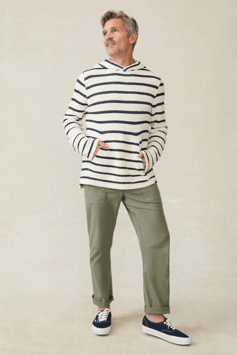Whitewater Hoodie in Boothbay Stripe - Faherty Brand - Archery Close