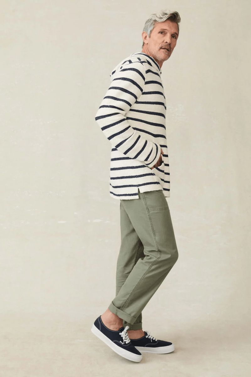 Whitewater Hoodie in Boothbay Stripe - Faherty Brand - Archery Close