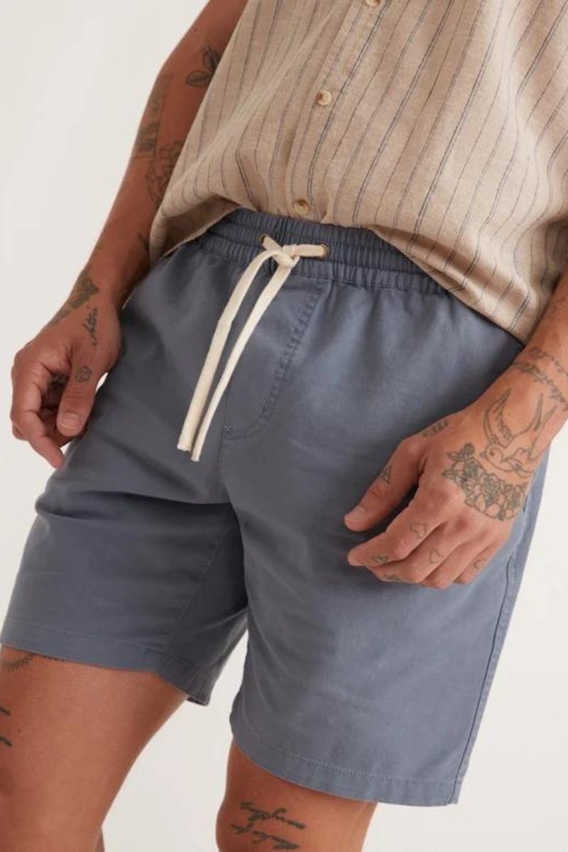 7" Saturday Canvas Short in Vintage Indigo - Marine Layer - Archery Close