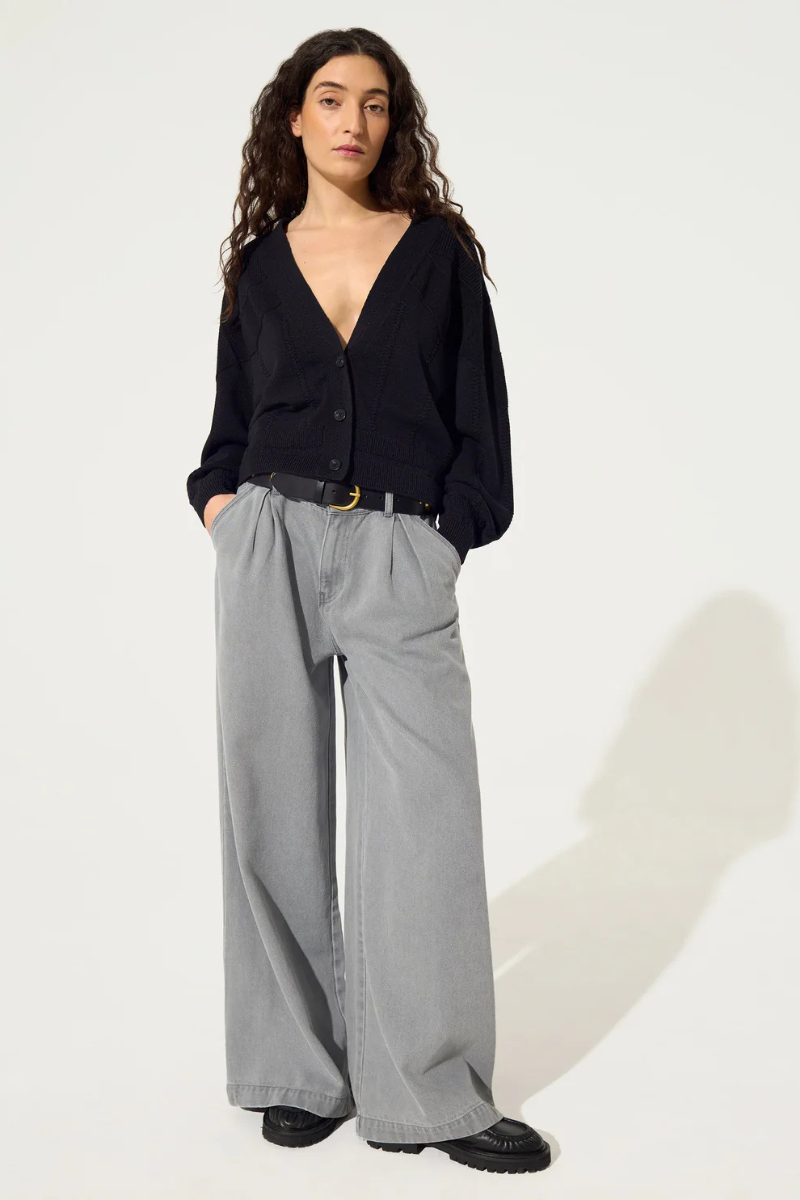 Black cotton cardigan