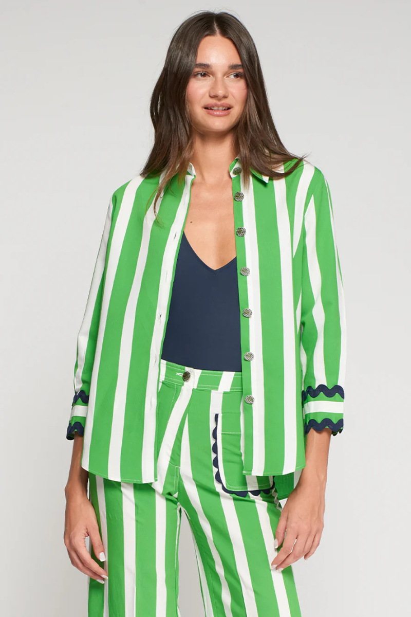 Green Striped Shirt