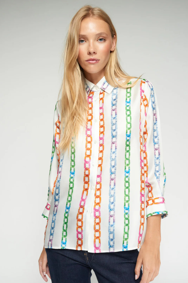 Multicolor Chain Print Shirt