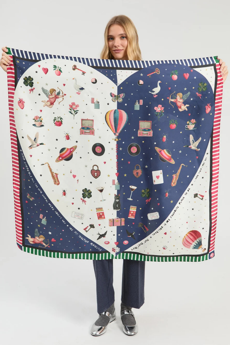 Silk Heart Scarf