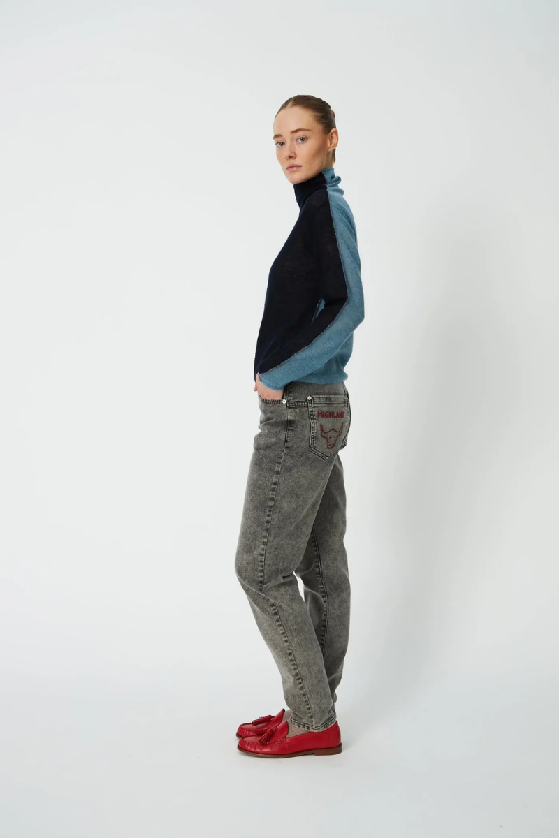 Alpaca Turtleneck in Evening Blue