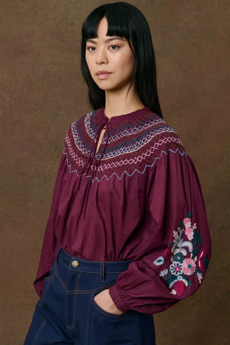 Pal Blouse in Burgundy