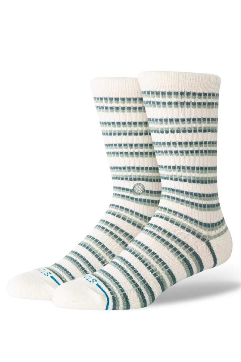 Multistripe Ribbed Crew Sock