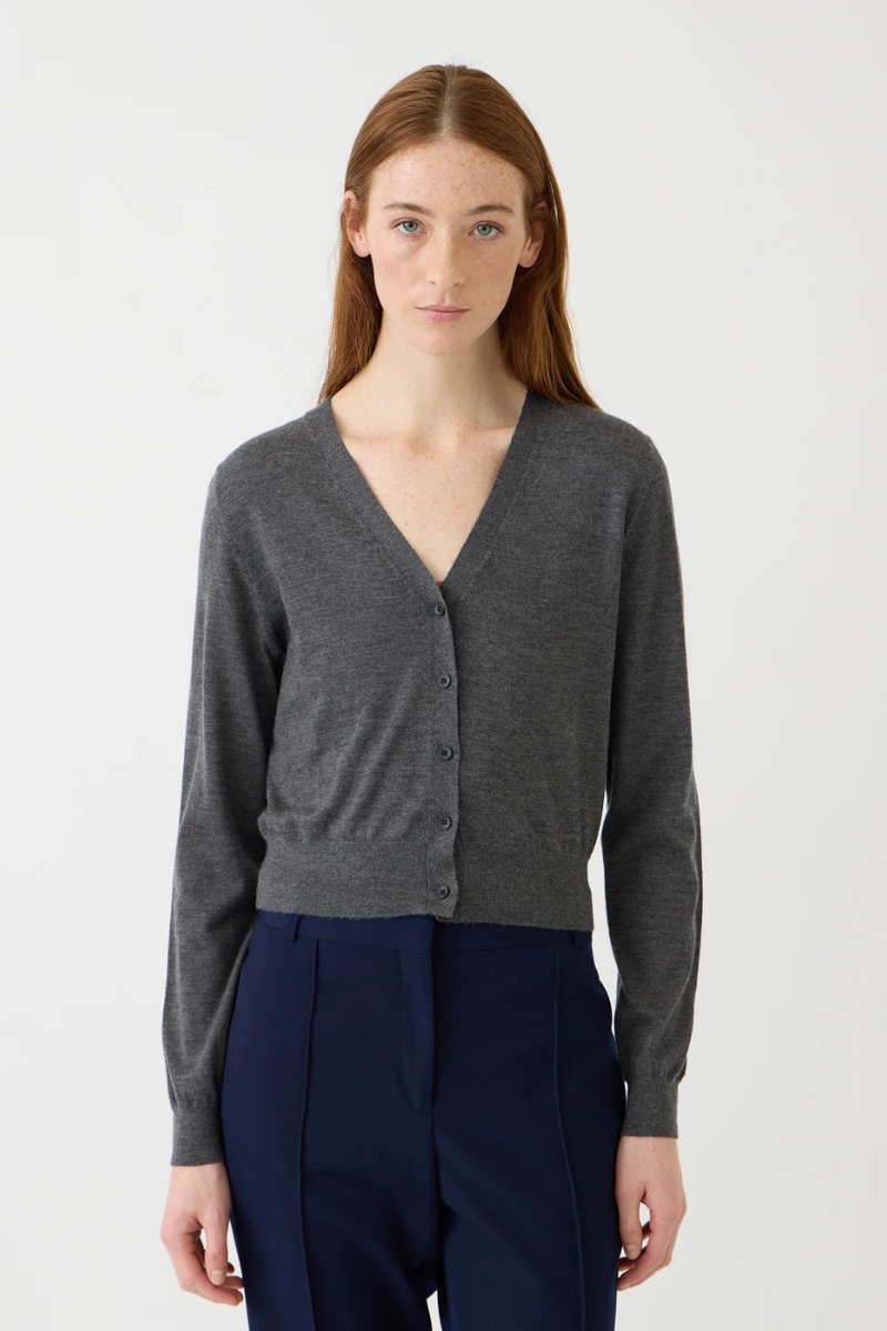 Chloe Cardigan in Charcoal Heather