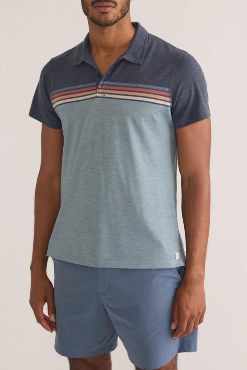 Air Stripe Polo - Marine Layer - Archery Close