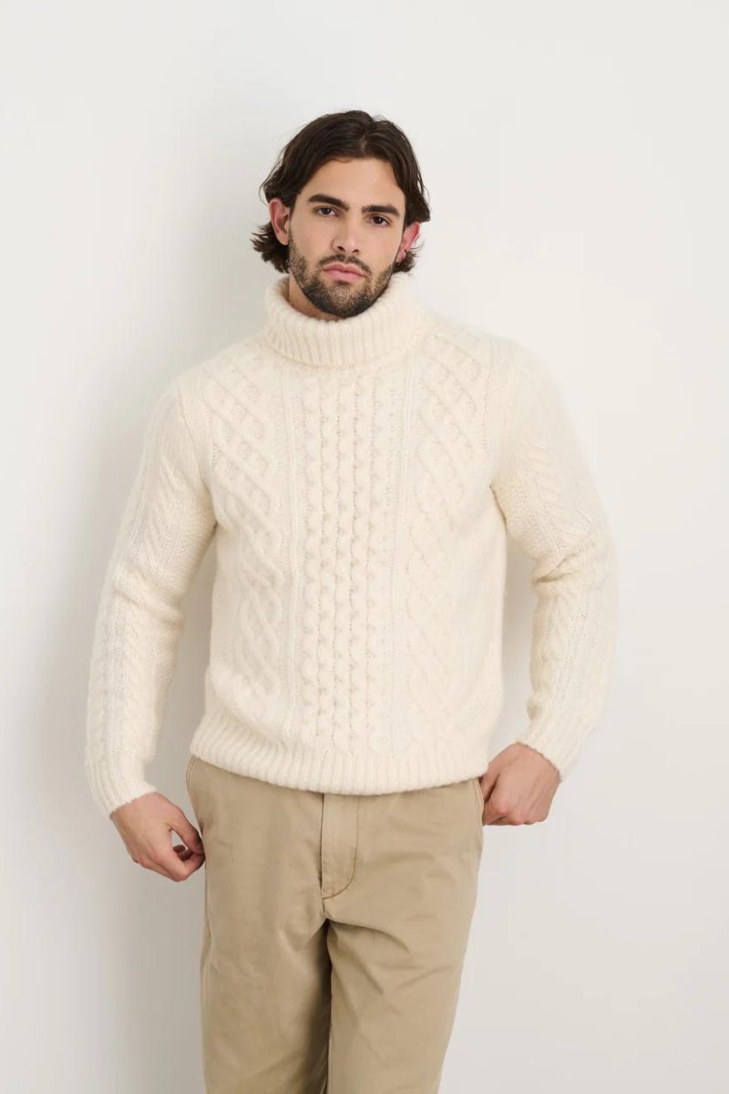 Alex Mill Fisherman Cable Turtleneck - Archery Close Men's