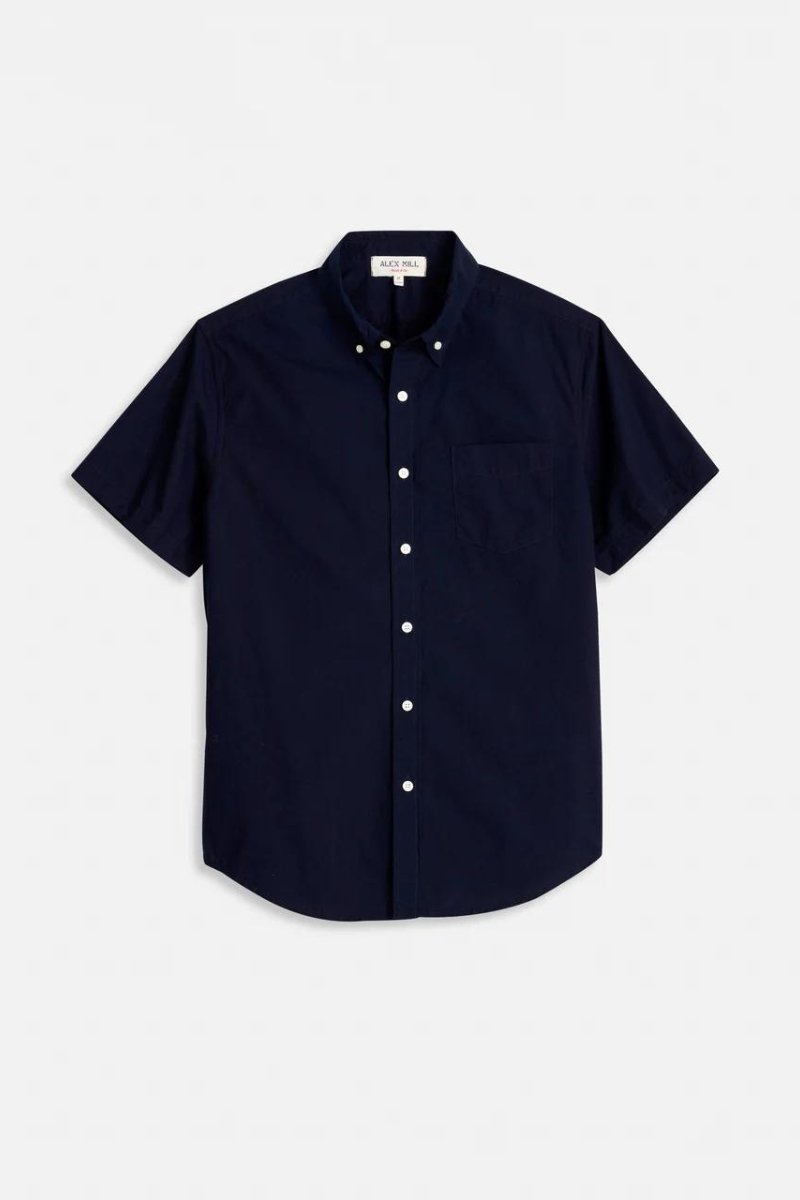 Alex Mill Short Sleeve Mill Shirt in Paper Poplin - Archery Close Men's