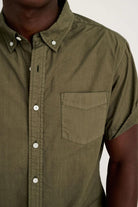 Alex Mill Short Sleeve Mill Shirt in Paper Poplin - Archery Close Men's