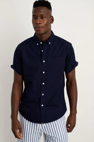 Alex Mill Short Sleeve Mill Shirt in Paper Poplin - Archery Close Men's