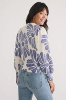 Alma Puff Sleeve Royal Blue Floral - Marine Layer - Archery Close