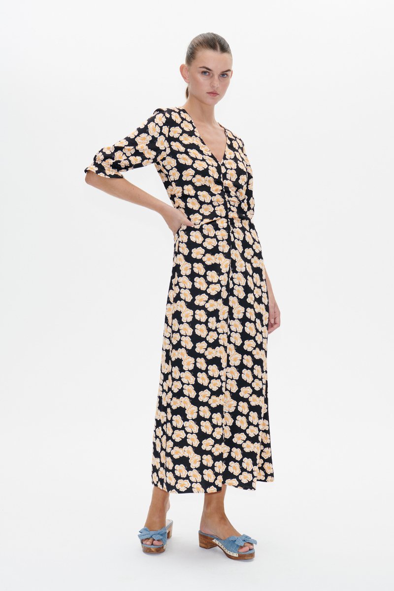 Ammy dress in Orange Hawaii Flower - Baum und Pferdgarten 