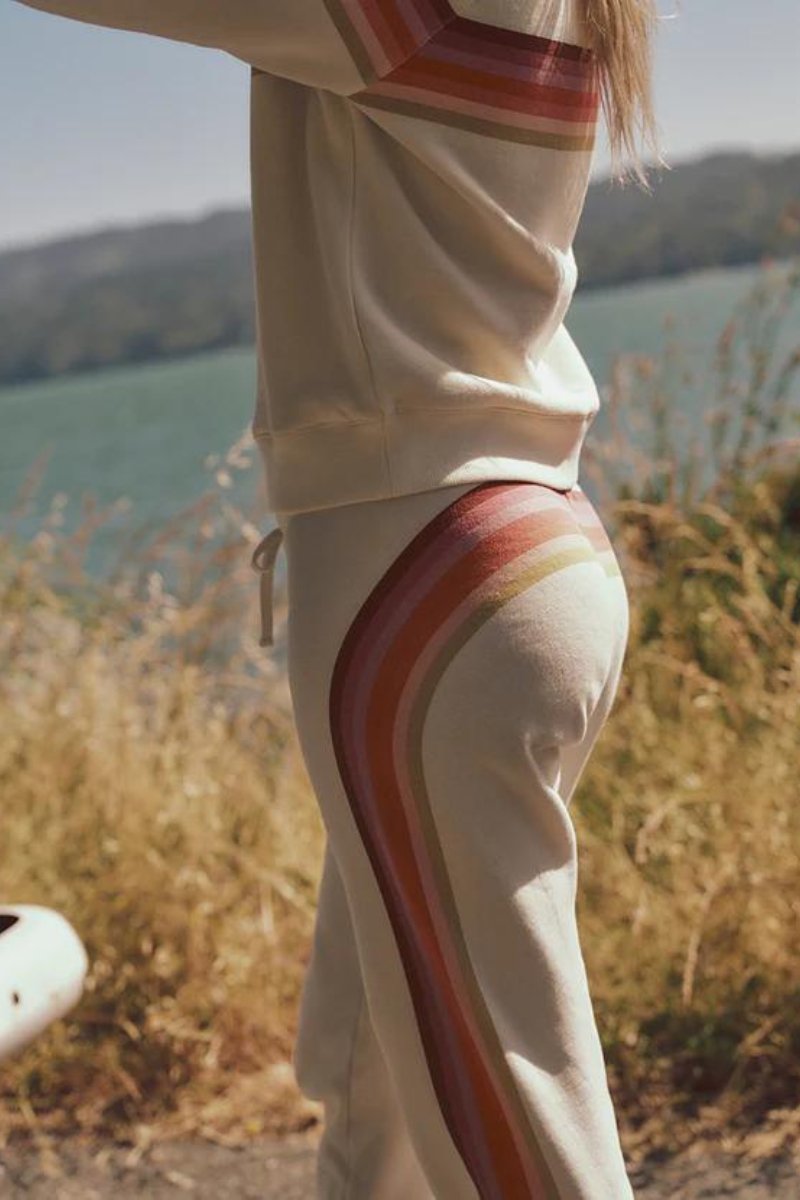 Anytime Sweatpant in Antique White Stripe - Marine Layer - Archery Close