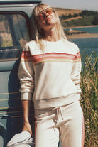 Anytime Sweatshirt in Antique White Stripe - Marine Layer - Archery Close